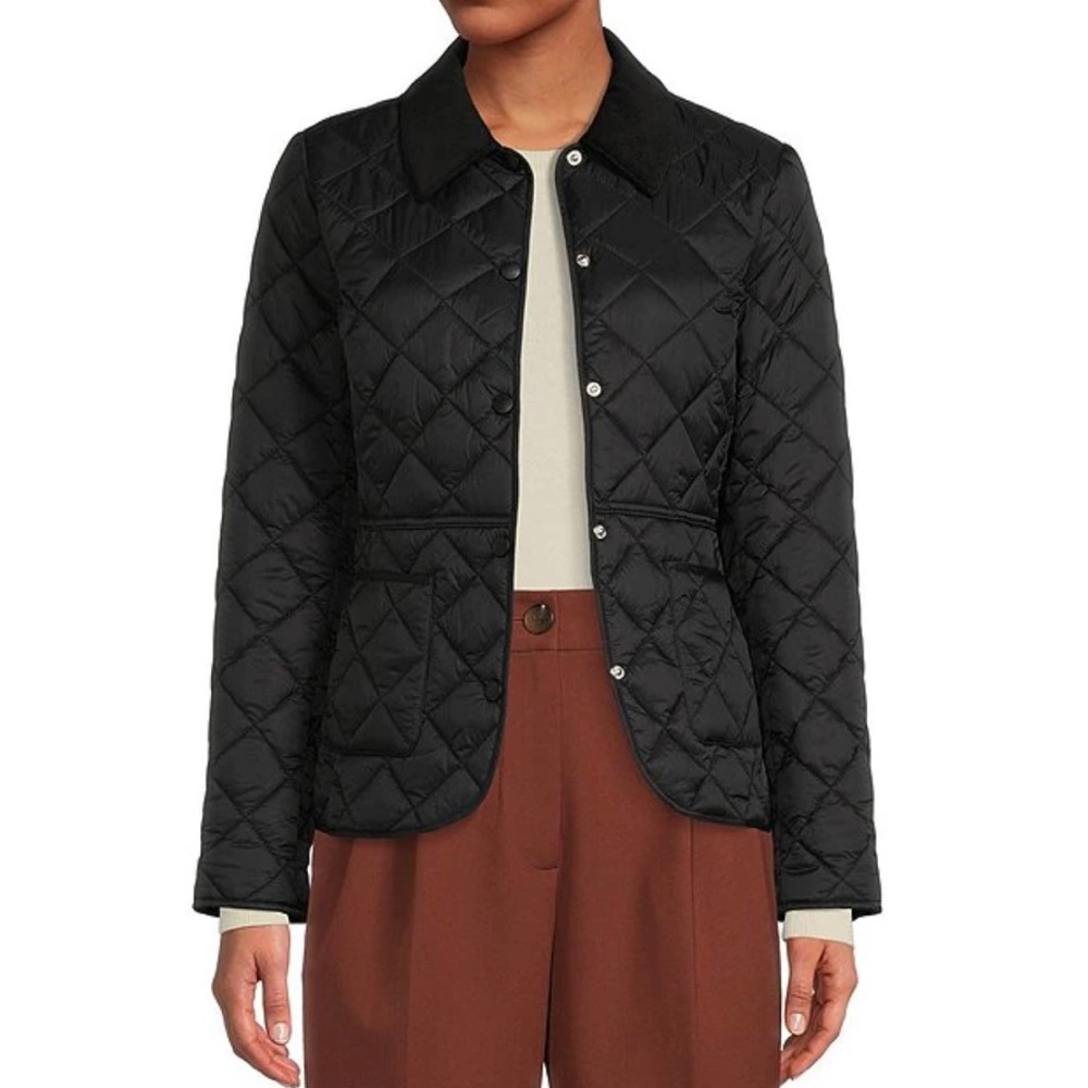 ANTONIO MELANI - Claudia Quilted Point Collar Long Sleeve Snap Button Jacket